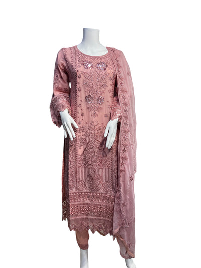 ZB-2A Women's Chiffon Trouser Suit Set - Perfect for Partywear - Dress, Traditional