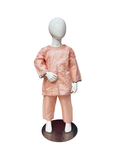 BB-1A Baby Girls Cotton Material 2 Piece Suit Set