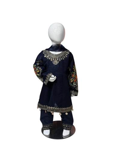 BB-1F Kidswear 3 piece suit cotton material with trousers