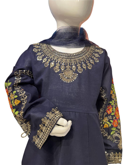 BB-1F Kidswear 3 piece suit cotton material with trousers