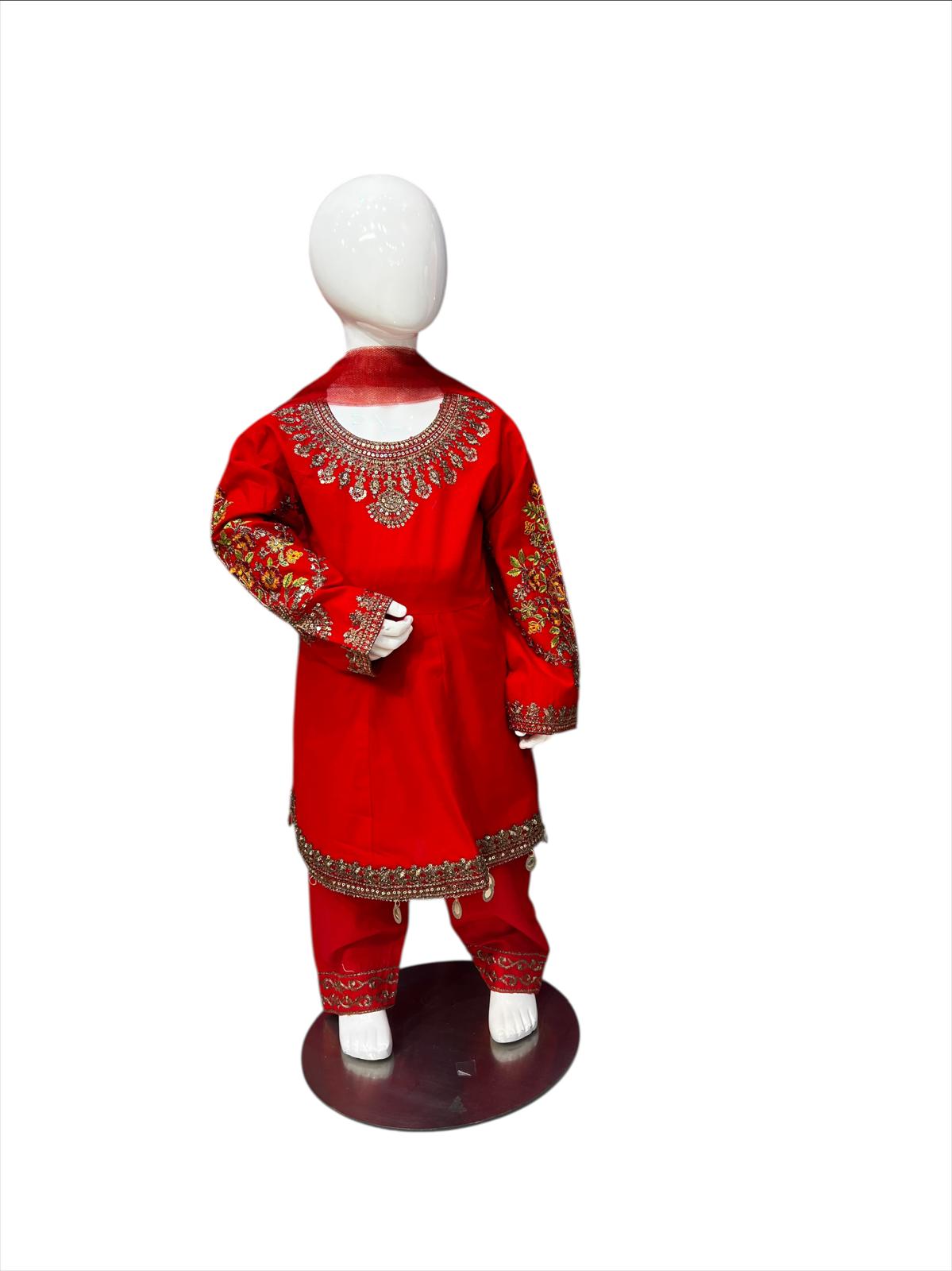 BB-1F Kidswear 3 piece suit cotton material with trousers
