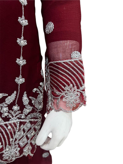 NR-1A Kidswear Sharara 3 piece suit Chiffon material