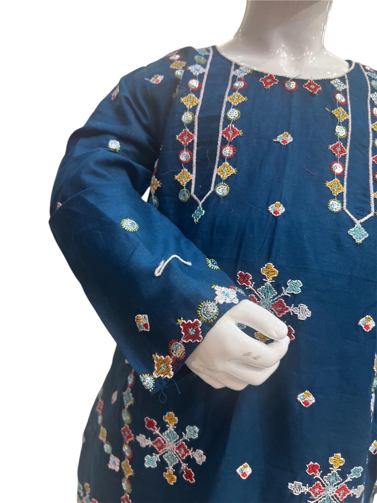 SF-1E Kidswear 3 piece suit cotton material with trousers