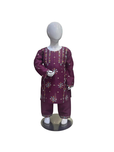 SF-1E Kidswear 3 piece suit cotton material with trousers
