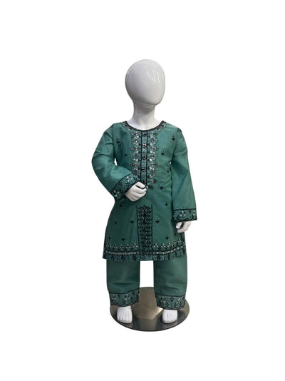 SF-1D Kidswear 3 piece suit cotton material with trousers