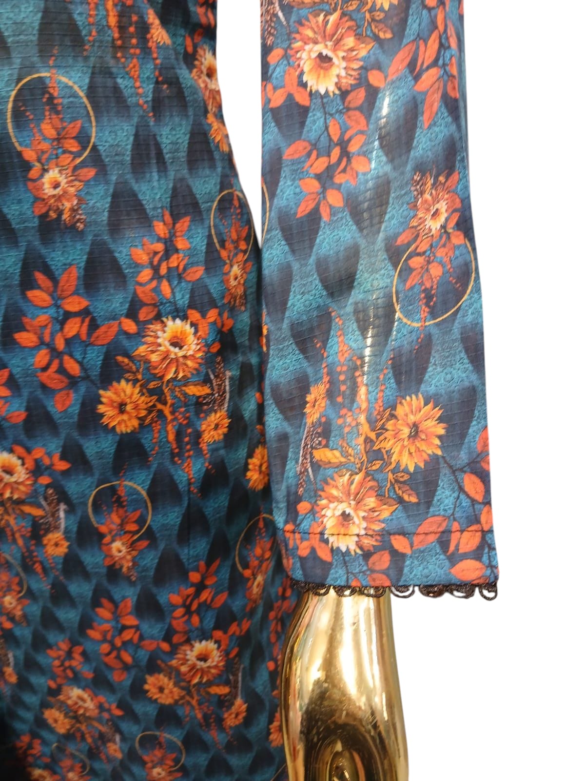 MD-1H Women's Cotton Material 3 Piece Suit with Trouser Available in Different Dupattas- Comfortable Dress Set for Ladies - Womenswear