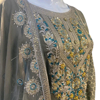 AW-5C 3 piece Trouser suit Chiffon material - Womenswear Partywear