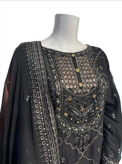 MD-2G Women's Chiffon Plazo Suit Set - Perfect for Partywear - Dress, Traditional