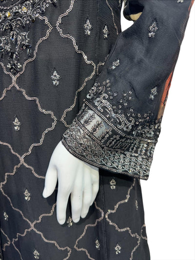 MD-2G Women's Chiffon Plazo Suit Set - Perfect for Partywear - Dress, Traditional