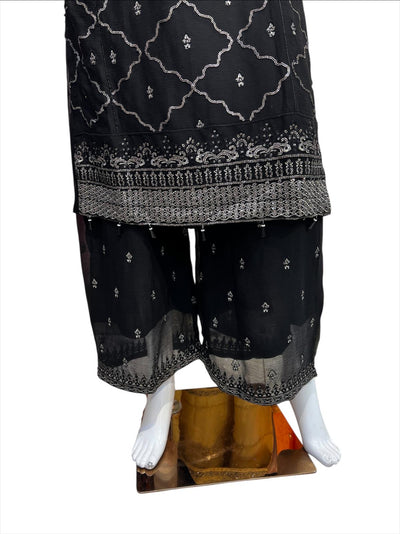 MD-2G Women's Chiffon Plazo Suit Set - Perfect for Partywear - Dress, Traditional