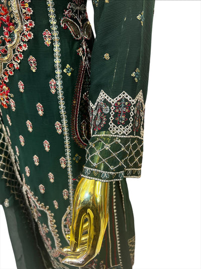 MD-3D Women's Chiffon Trouser Suit Set - Perfect for Partywear - Dress, Traditional