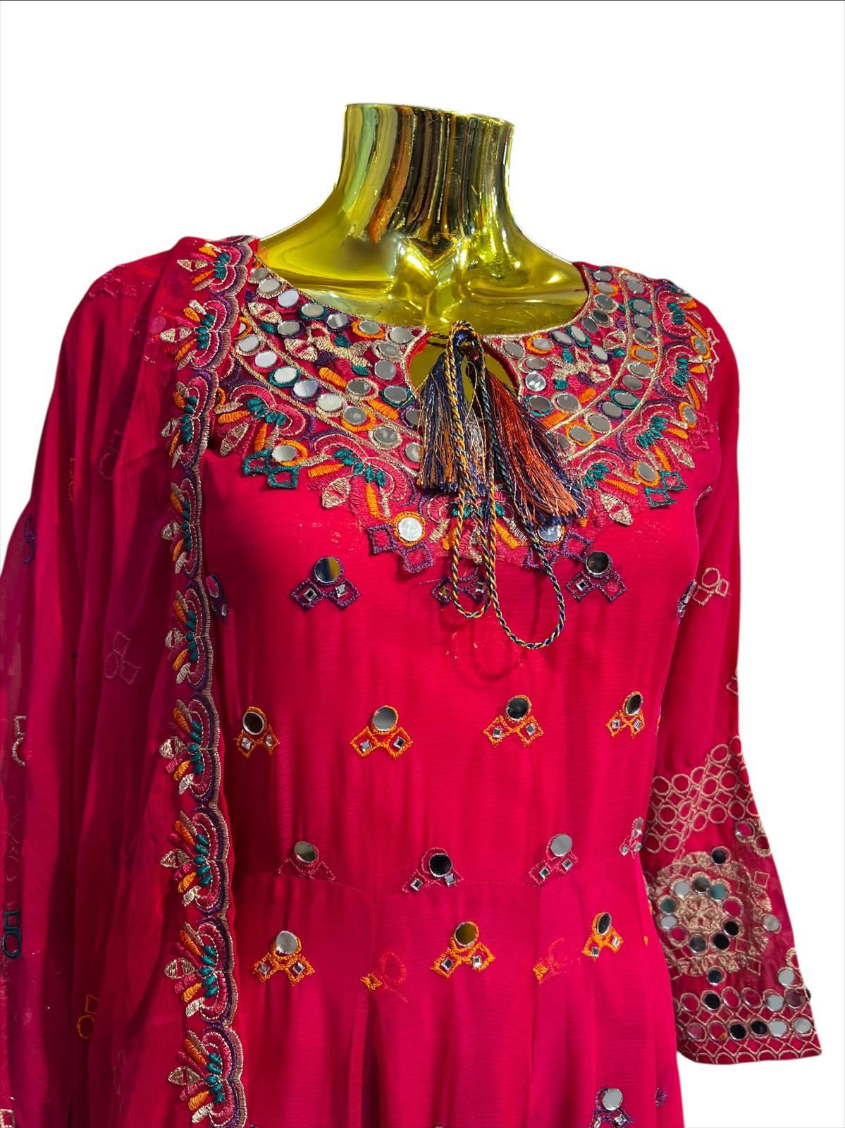 SF-2A Long Maxi dress suit 3 Piece Chiffon material- Womenswear