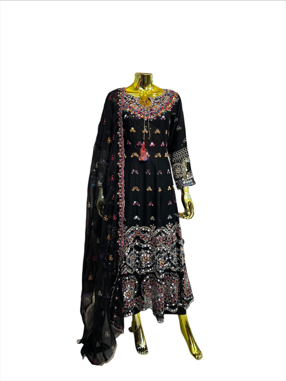 SF-2A Long Maxi dress suit 3 Piece Chiffon material- Womenswear