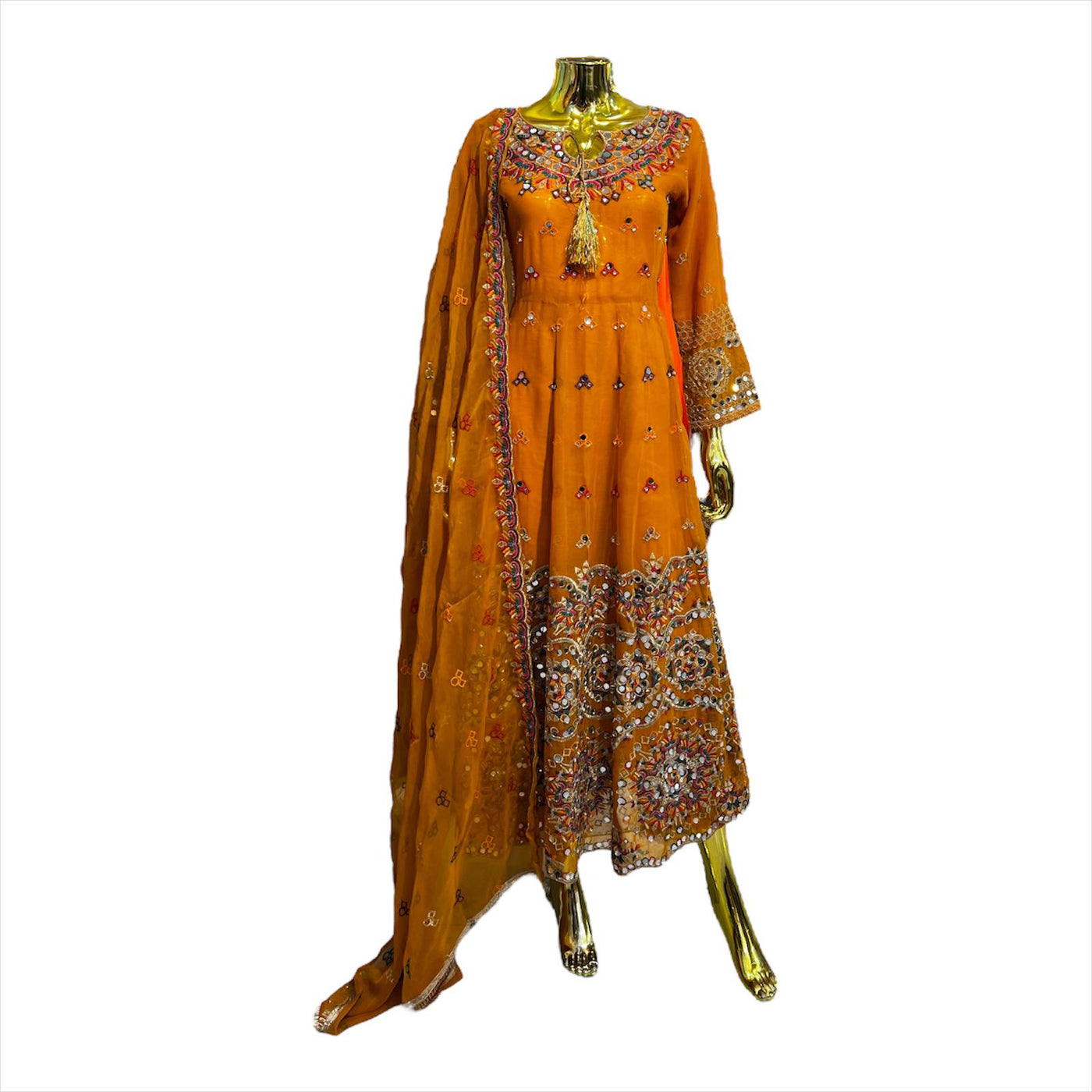 SF-2A Long Maxi dress suit 3 Piece Chiffon material- Womenswear