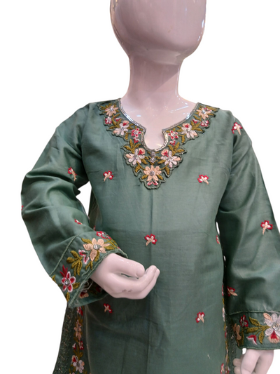SF-1A Kidswear 3 piece suit cotton material with trousers