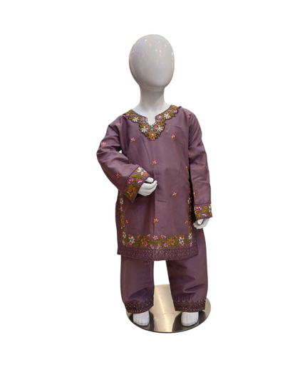 SF-1A Kidswear 3 piece suit cotton material with trousers