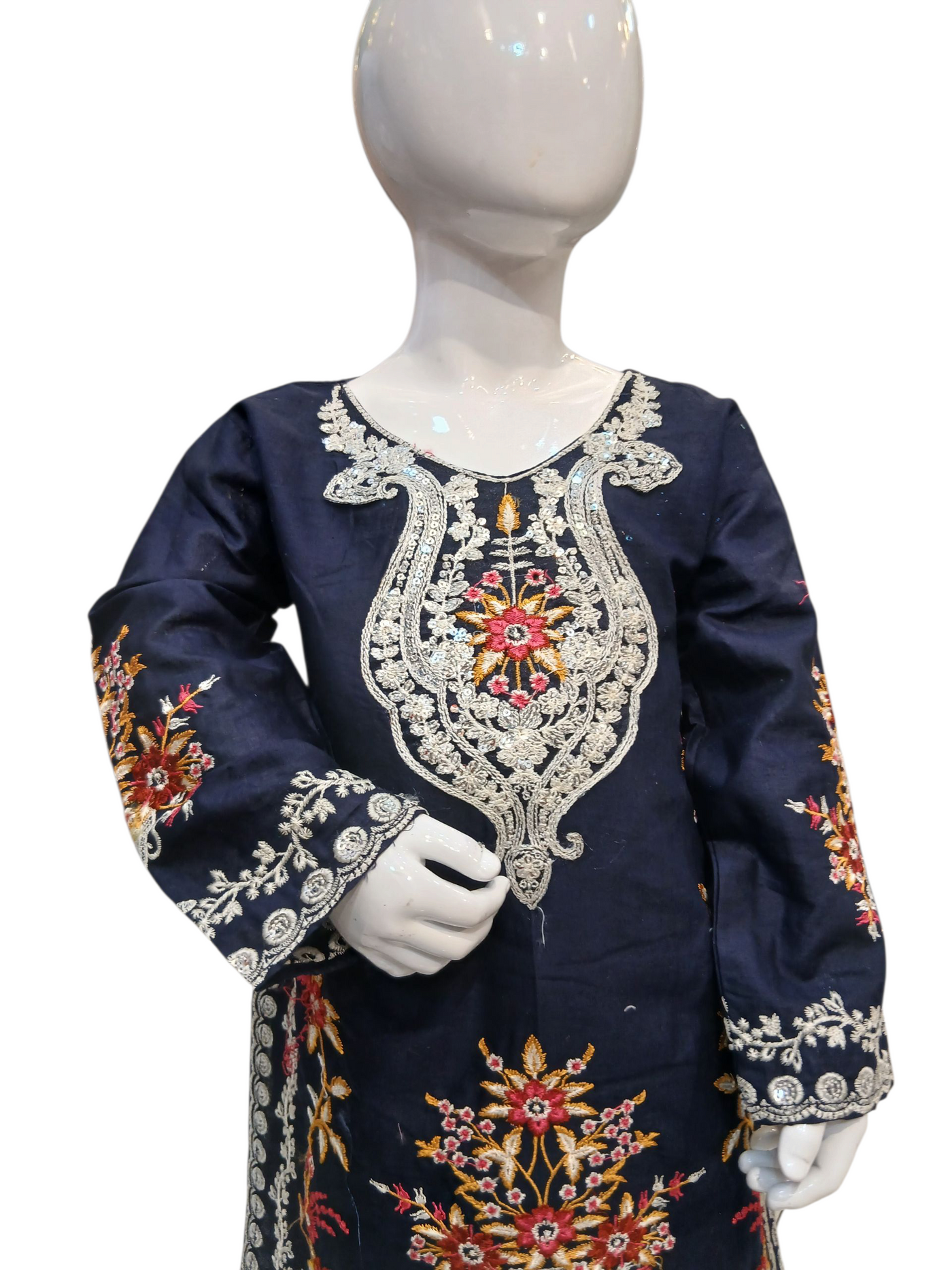 SF-1B Kidswear 3 piece suit cotton material with trousers
