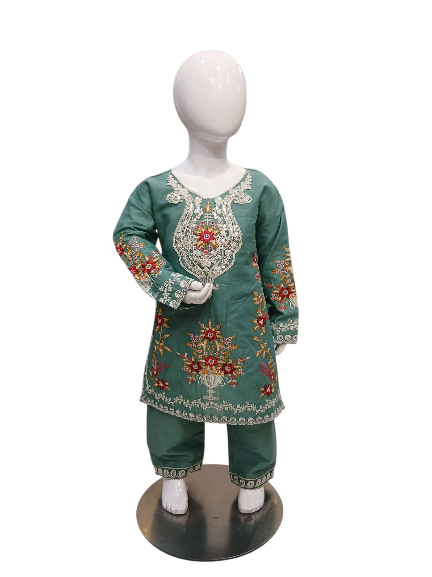 SF-1B Kidswear 3 piece suit cotton material with trousers