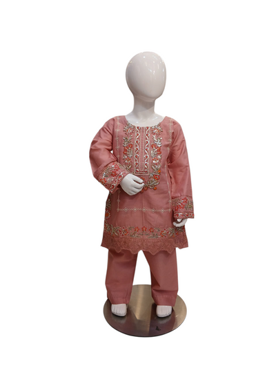 SF-1C Kidswear 3 piece suit cotton material with trousers