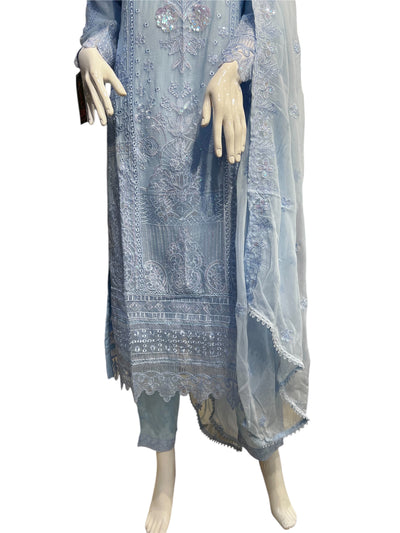 ZB-2A Women's Chiffon Trouser Suit Set - Perfect for Partywear - Dress, Traditional