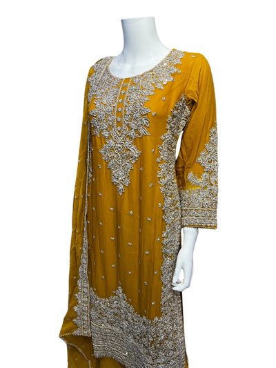 ZB-3A Women's Chiffon Plazo Suit Set - Perfect for Partywear - Dress, Traditional