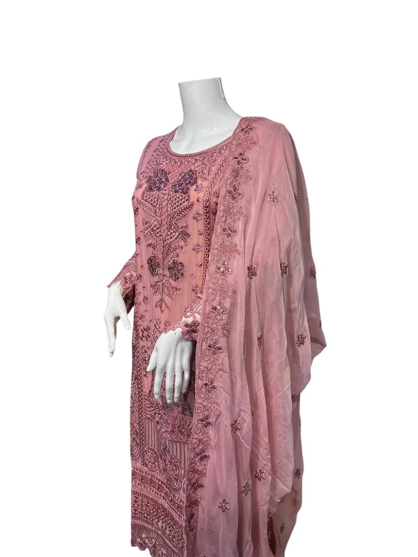 ZB-2A Women's Chiffon Trouser Suit Set - Perfect for Partywear - Dress, Traditional