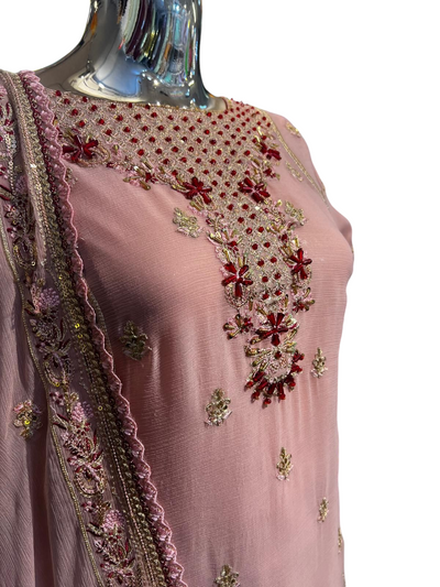 3 Piece Chiffon Suit with Trousers - Womenswear Partywear (Copy)