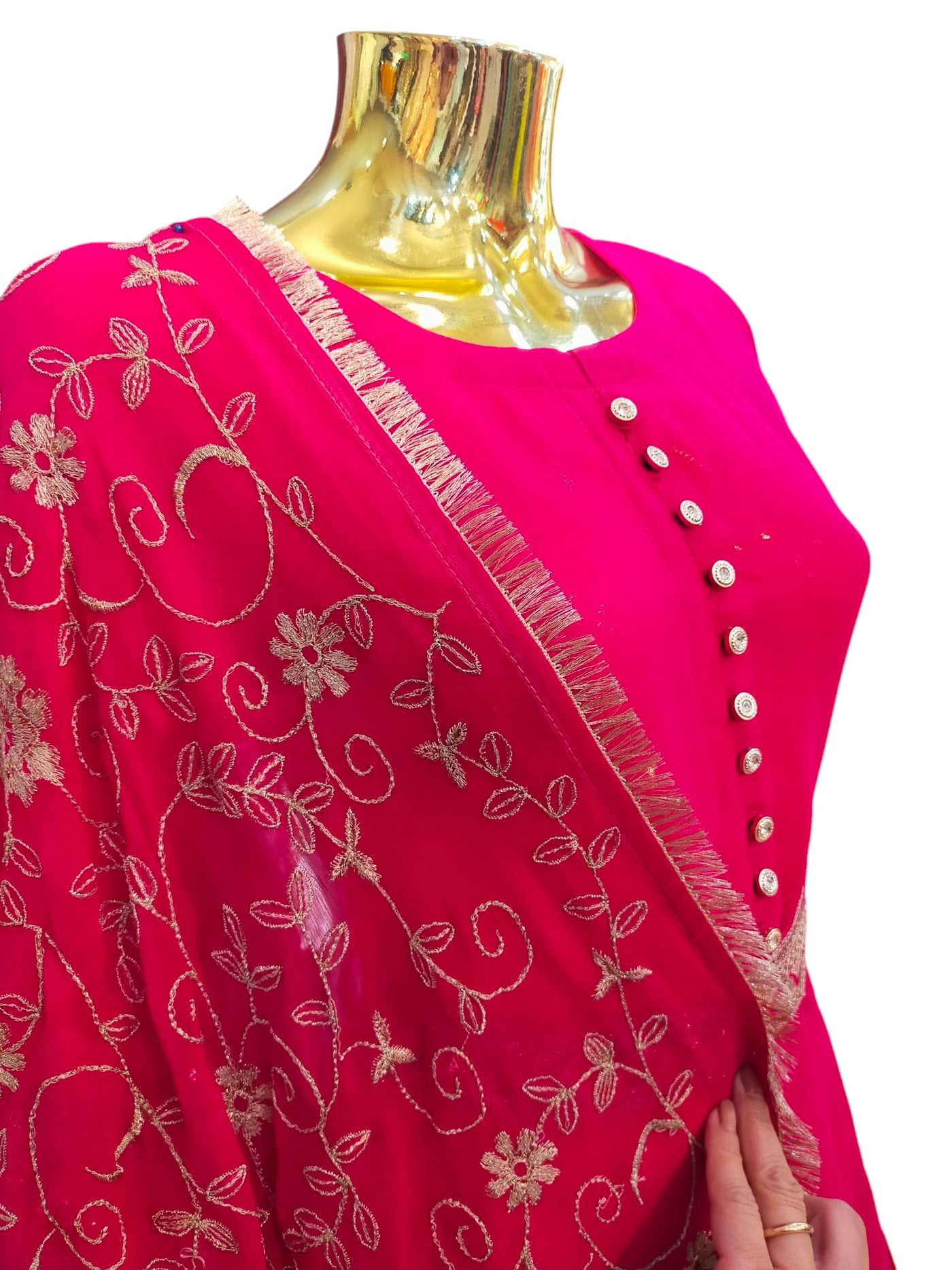 3 Piece Chiffon material Long dress suit - Womenswear