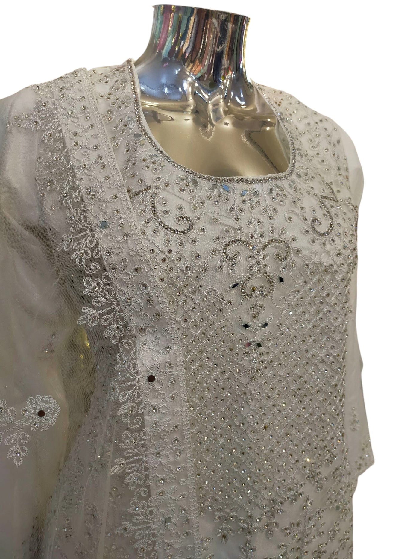 BI-04 Premium Organza Sharara Partywear Suit for Women - Stylish Design and Versatile Wear
