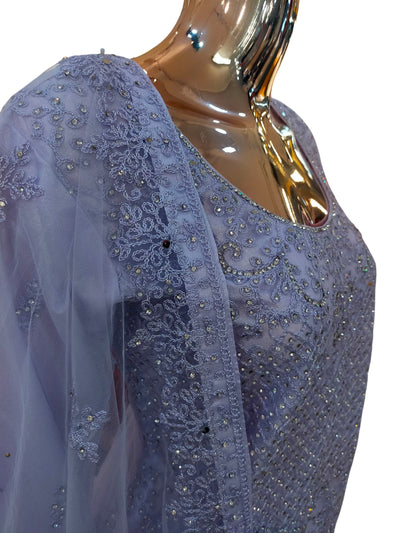 BI-04 Premium Organza Sharara Partywear Suit for Women - Stylish Design and Versatile Wear