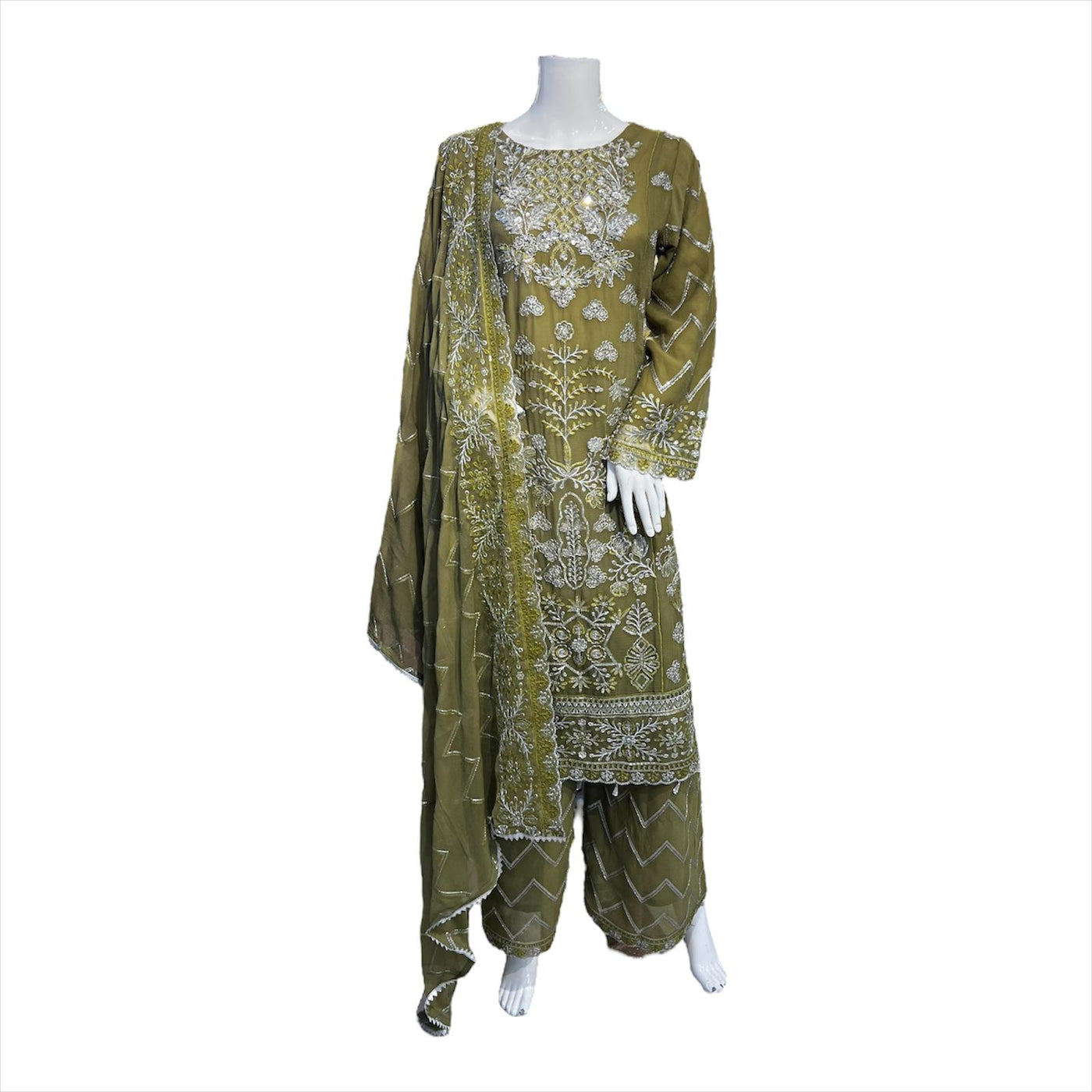 MD-2B Women's Chiffon Plazo Suit Set - Perfect for Partywear - Dress, Traditional (Copy) (Copy)