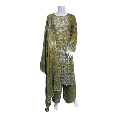 MD-2B Women's Chiffon Plazo Suit Set - Perfect for Partywear - Dress, Traditional (Copy) (Copy)