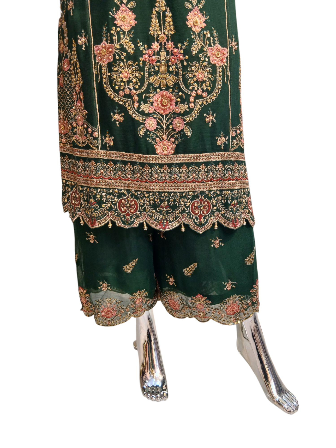 AW-3B Women's Chiffon Plazo Suit Set - Perfect for Partywear - Dress, Traditional