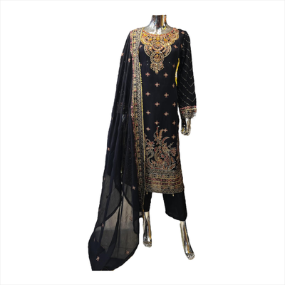 MD-3C Women's Chiffon Trouser Suit Set - Perfect for Partywear - Dress, Traditional