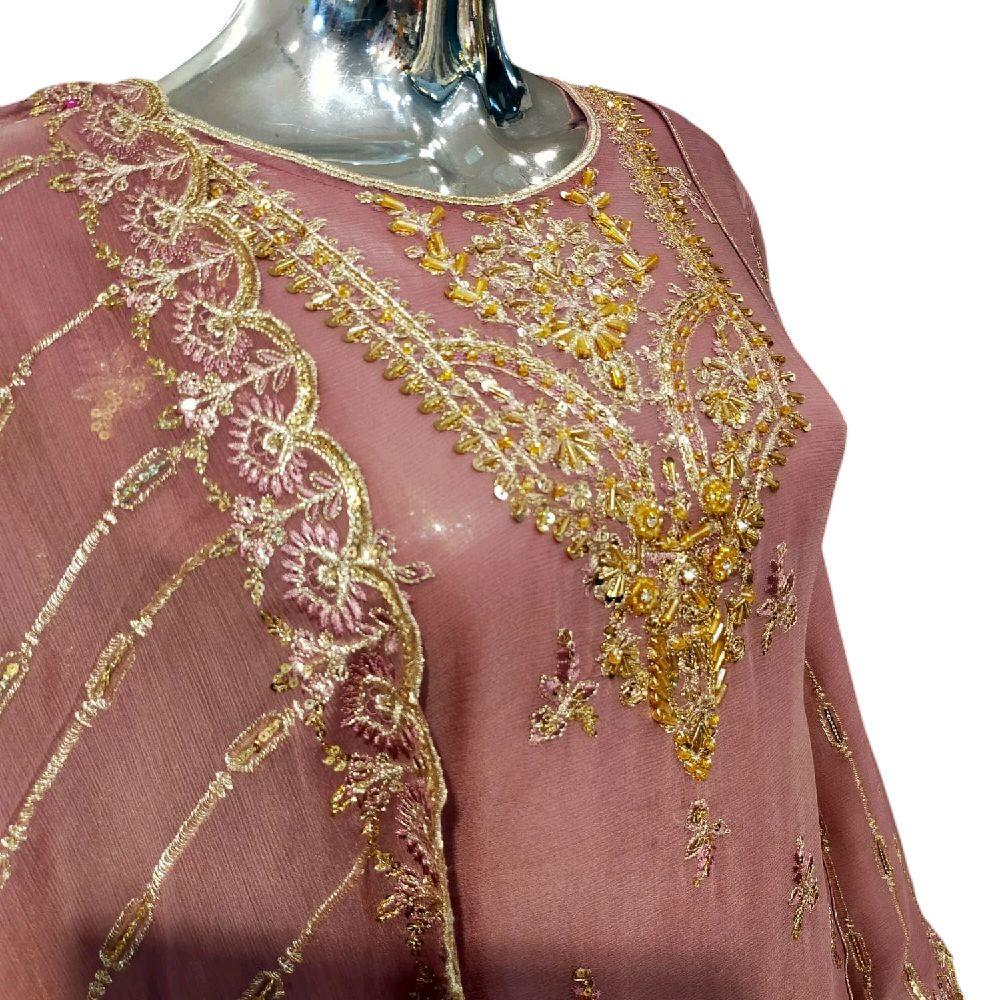 AW-4D 3 piece Trouser suit Chiffon material - Womenswear Partywear